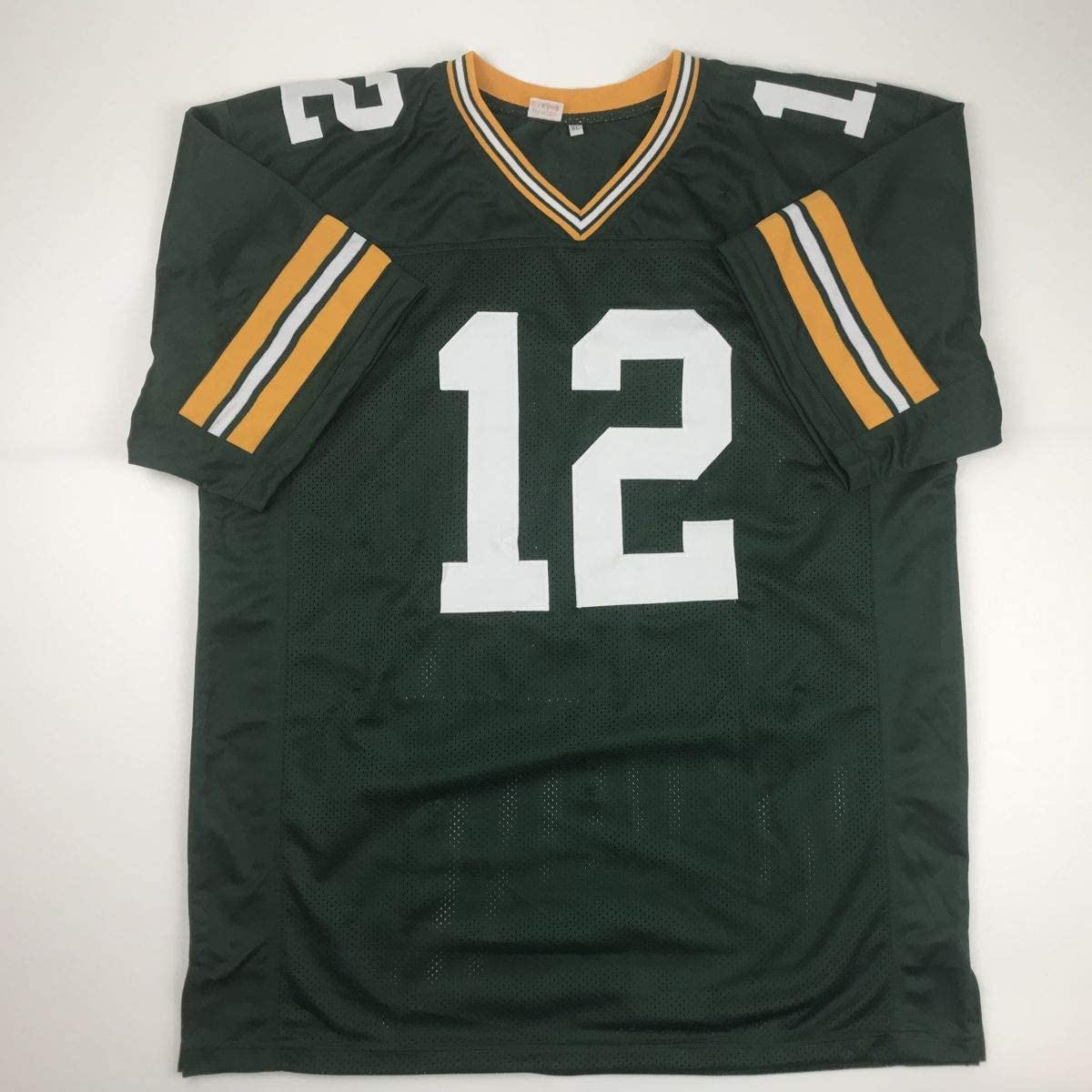 Autographed/Signed Aaron Rodgers Green Bay Green Football Jersey JSA COA