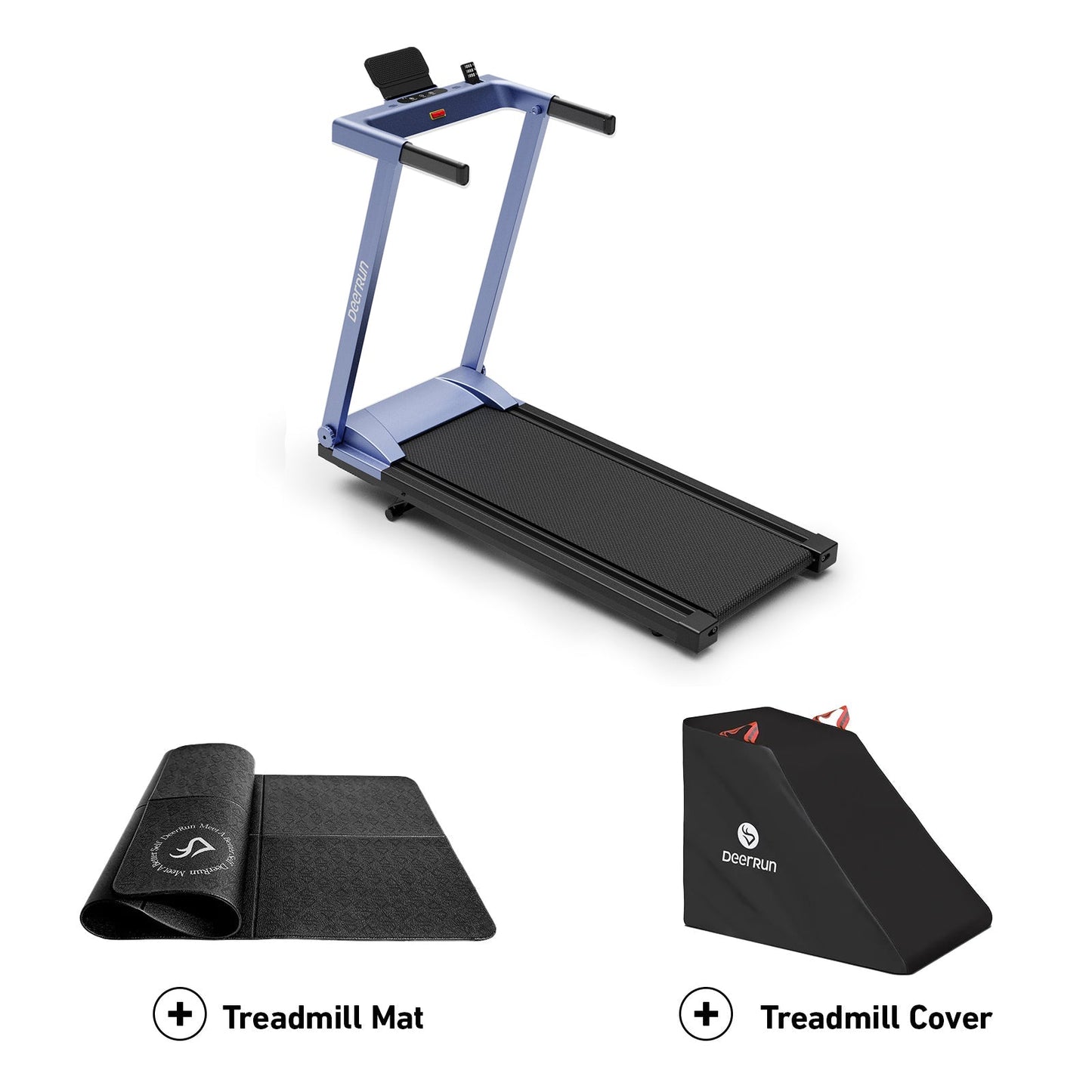 DeerRun A1 Pro Move+ 6% Incline Foldable Treadmill——Upgraded Chip & NFC Support | 350Lbs, 10mph Blue