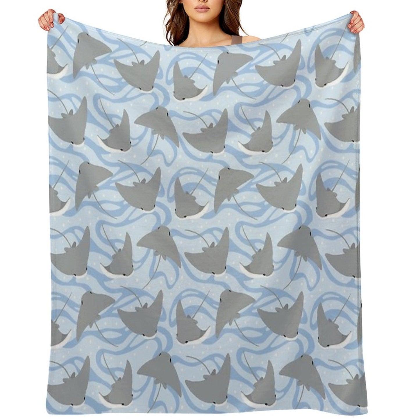 Stingrays - Cownose Ray - Sticker Pack Throw Blanket
