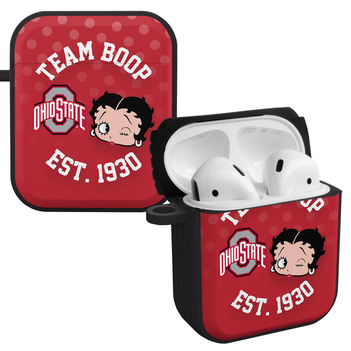 Ohio State Buckeyes X Betty Boop HDX Apple AirPods Gen 1 & 2 Case Cover