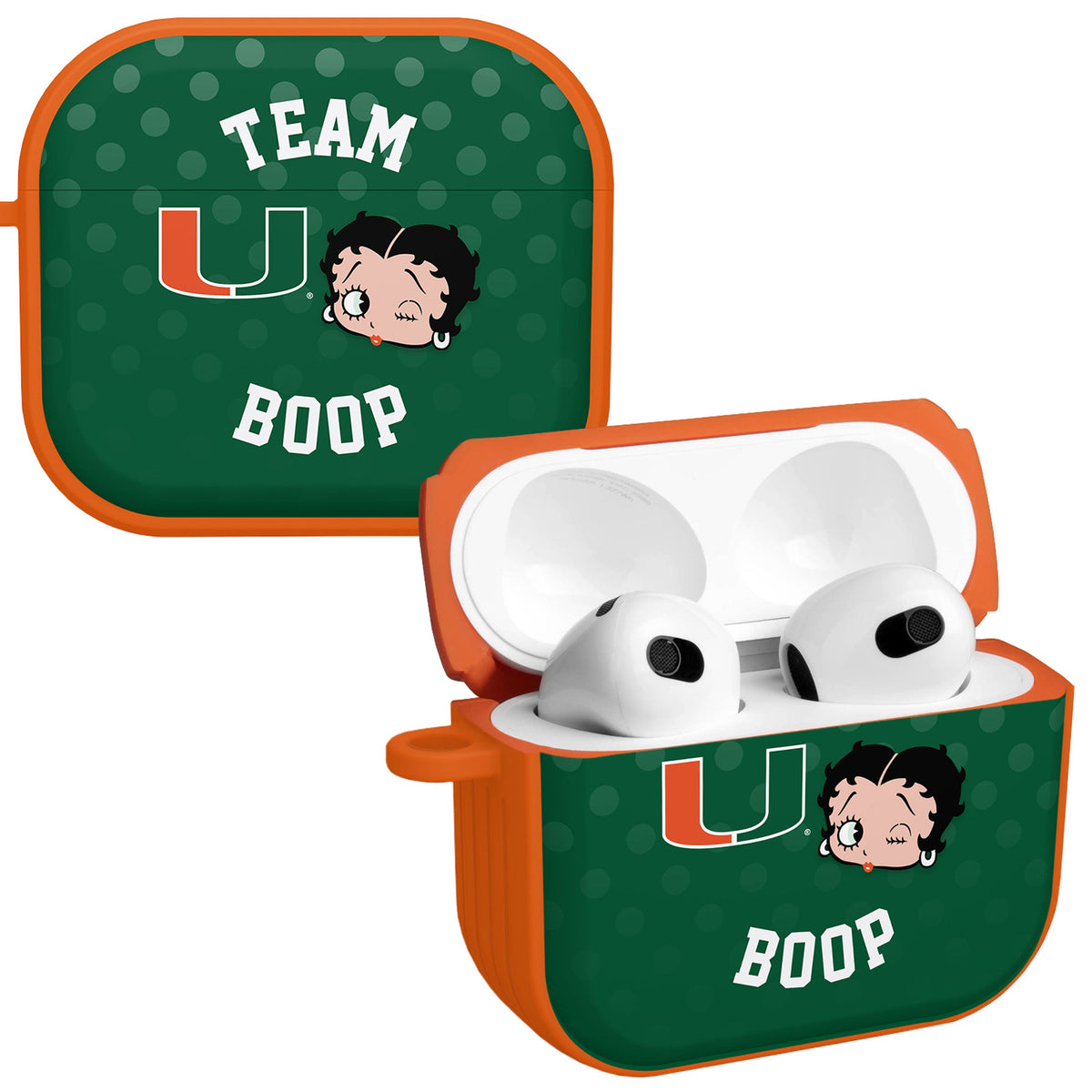 Miami Hurricanes X Betty Boop HDX Apple AirPods Gen 3 Case Cover