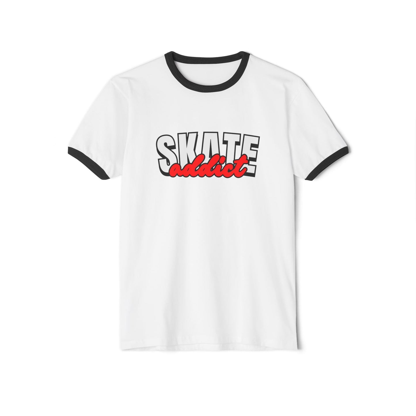 Skate Addict Unisex Cotton Ringer T-Shirt
