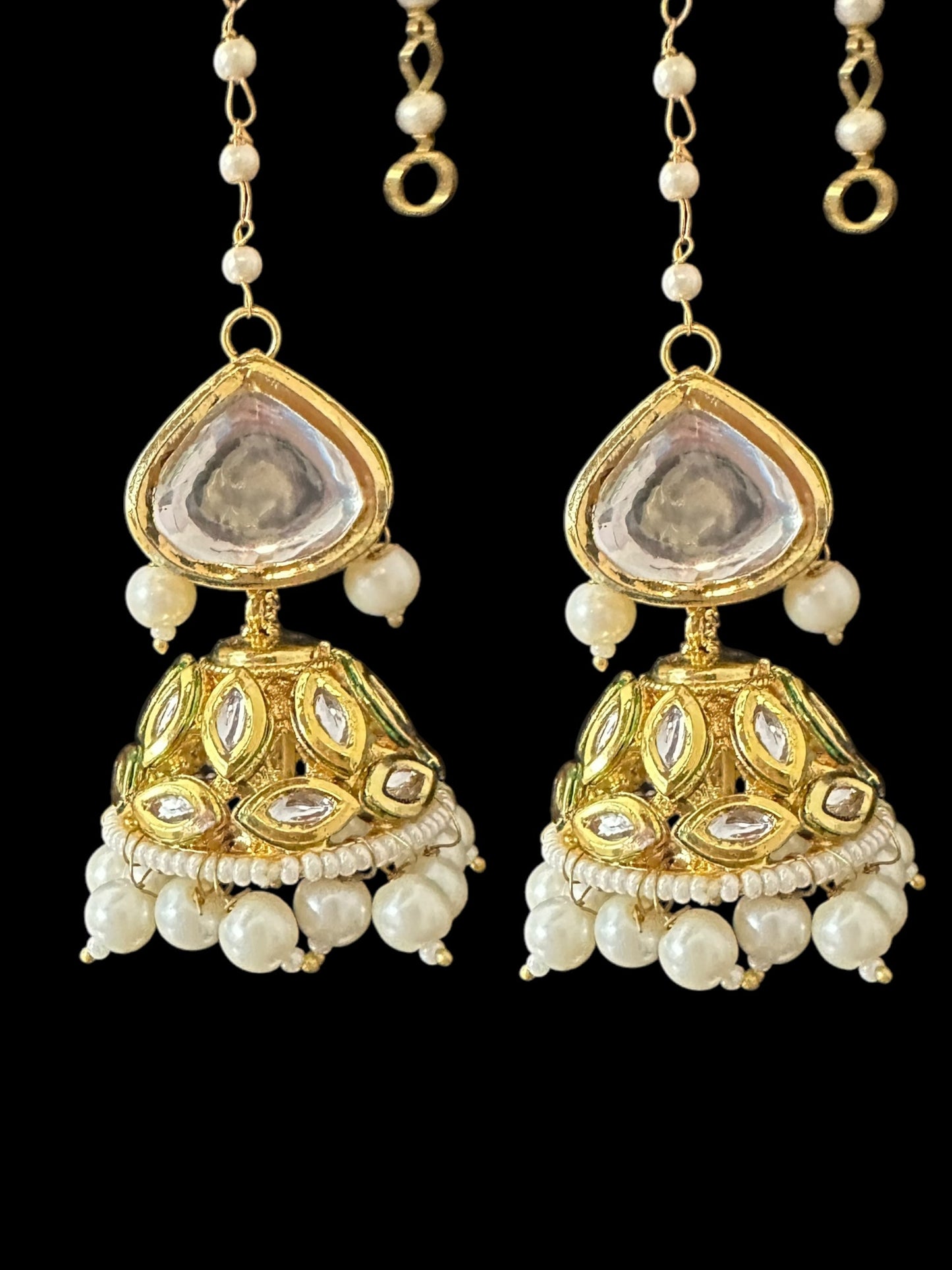 BR499 Nudar bridal set in kundan and pearls ( READY TO SHIP )