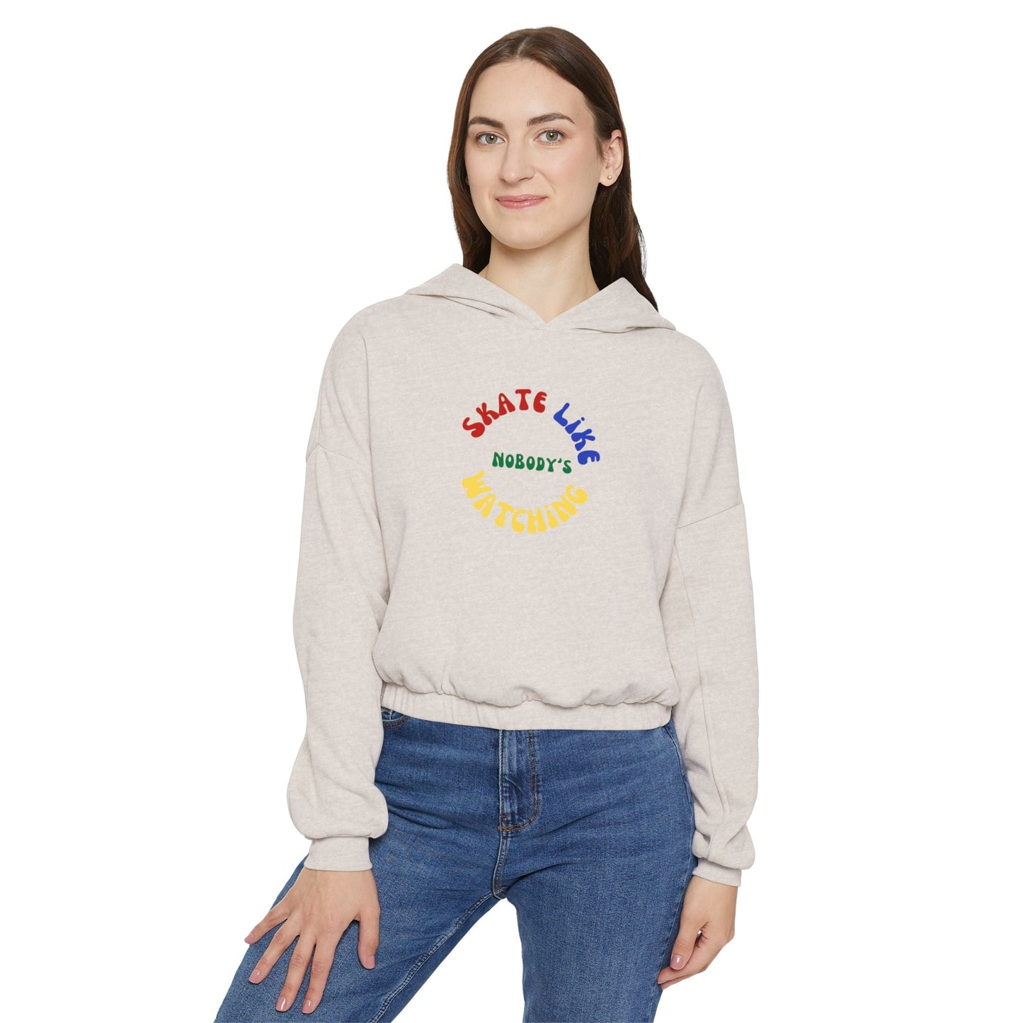 Women’s Cropped Primary Skate Like Nobody's Watching Hoodie