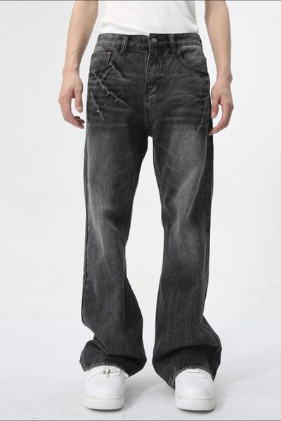 Lightning Burst Bootcut Jeans - Sybaritic Boutique