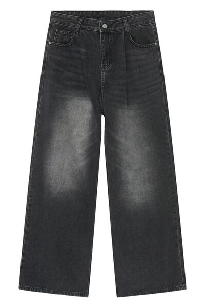 Wide Leg Jeans with Pockets