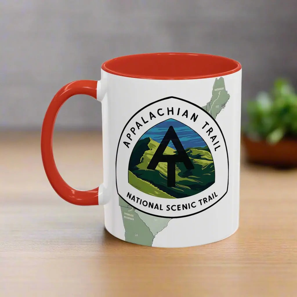 Appalachian National Scenic Trail Accent Coffee Mug 11oz 15oz Blue Black Pink Red