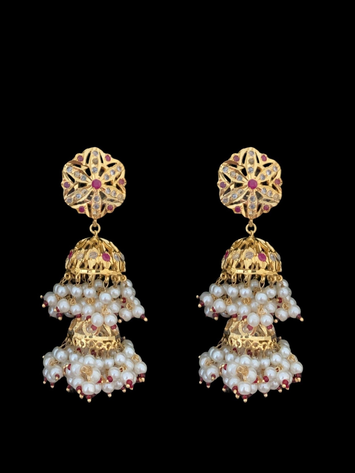 C00 Kesariya choker set in rubies( READY TO SHIP)