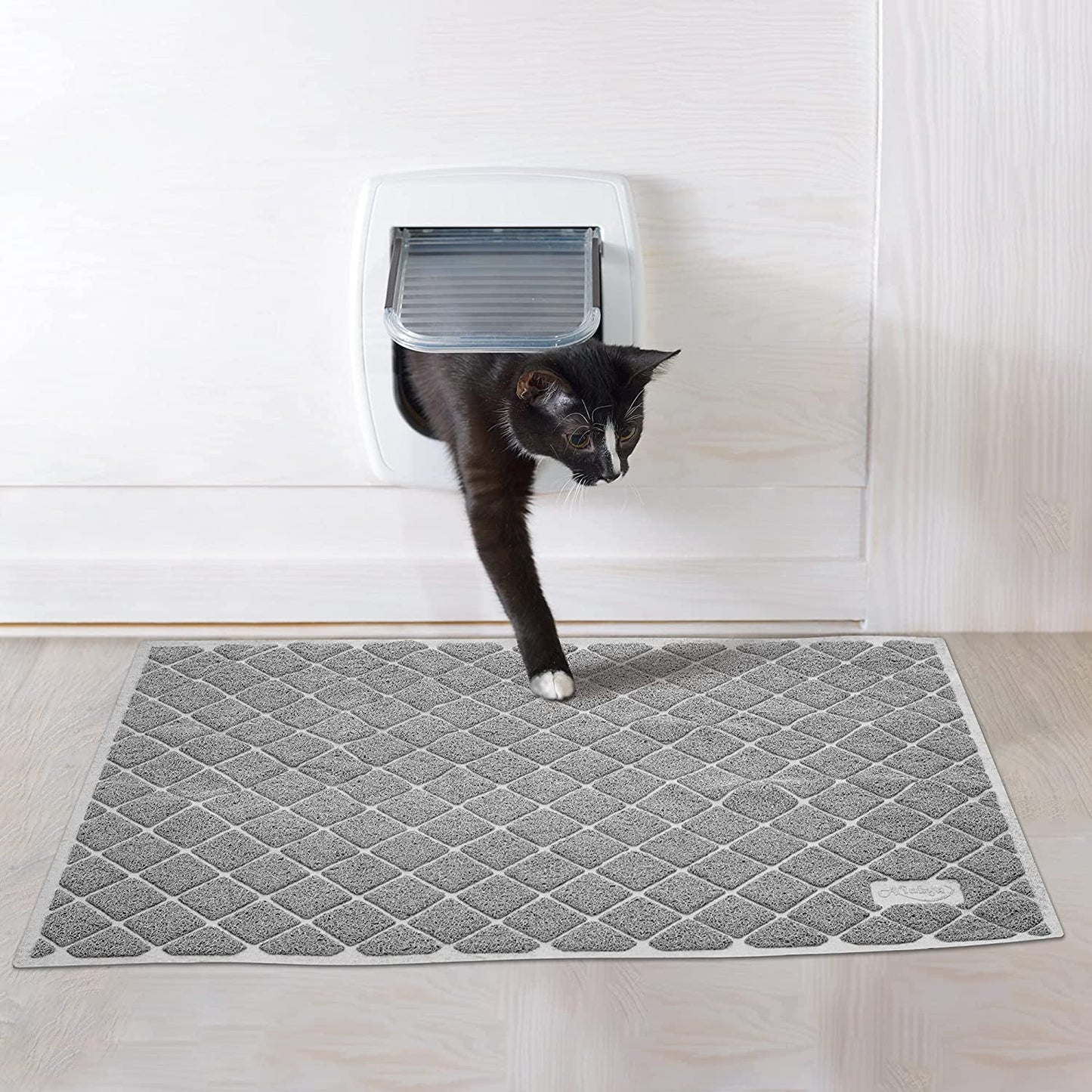 Premium Cat Litter Mat, Litter Box Mat with Non-Slip and Waterproof Backin