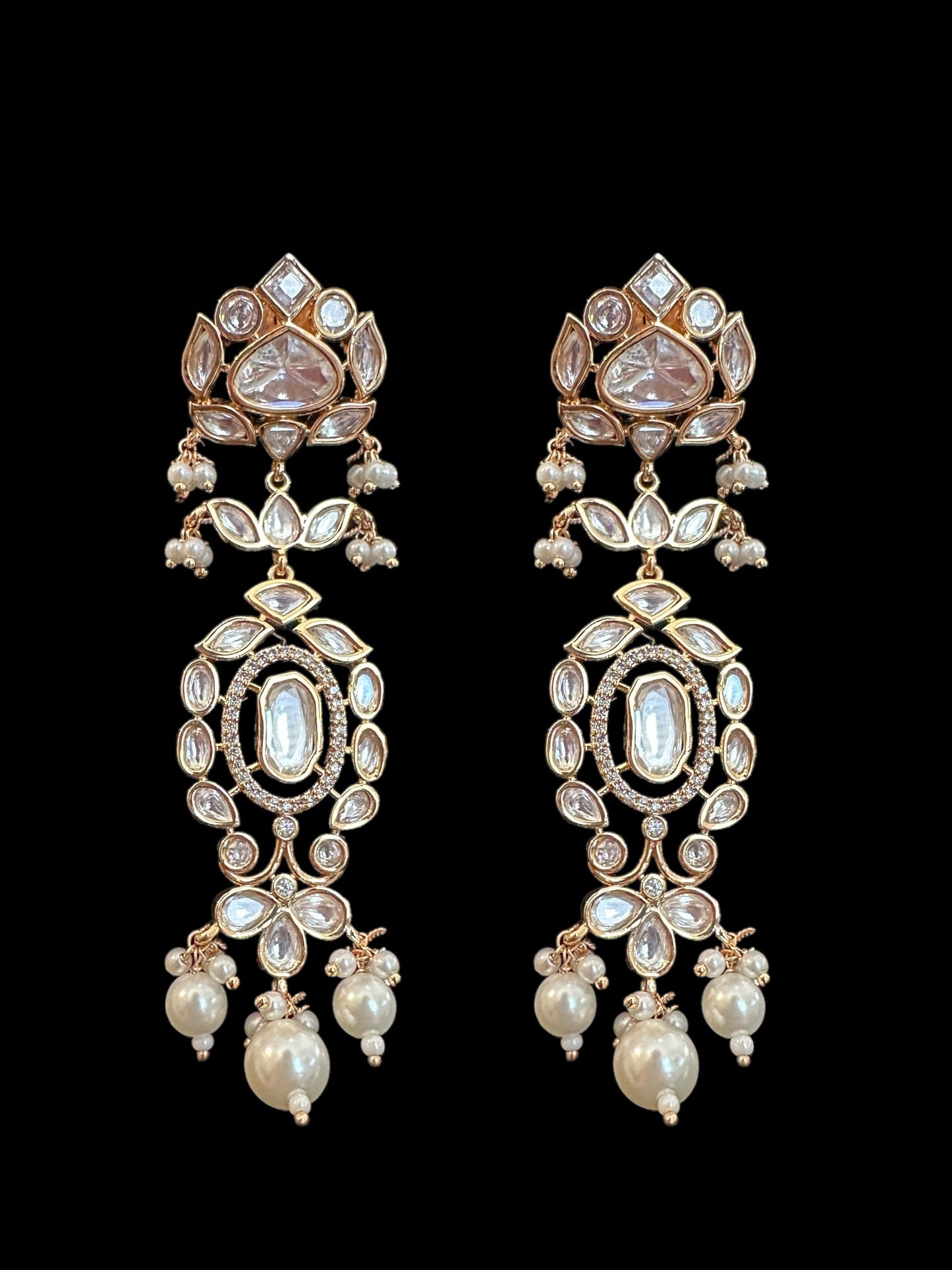 BR312 Bridal choker with earrings tika in pearls ( READY TO SHIP )