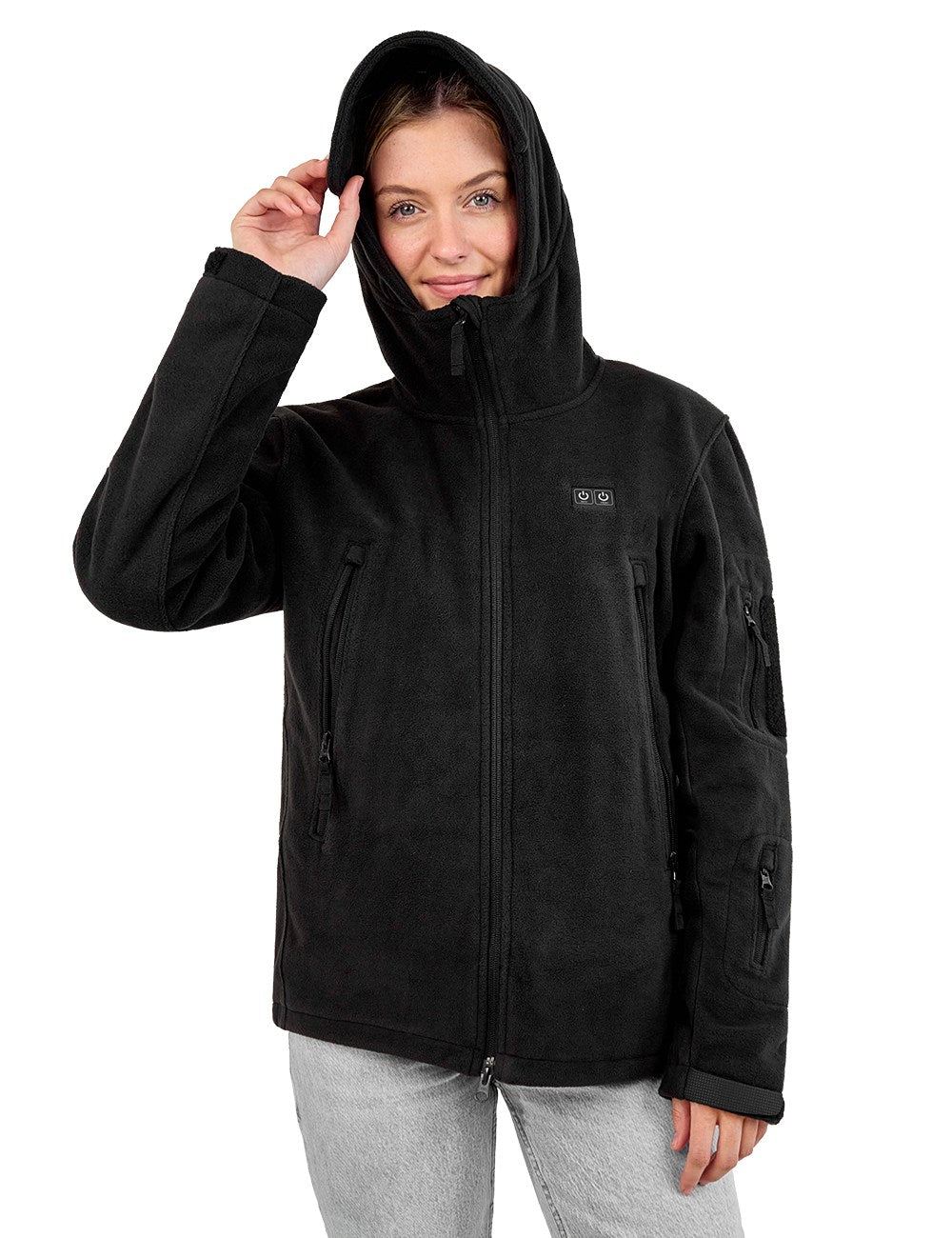 ANTARCTICA GEAR Fleece Heating Jacket, Fit Zip Hood Winter Jacket For Men