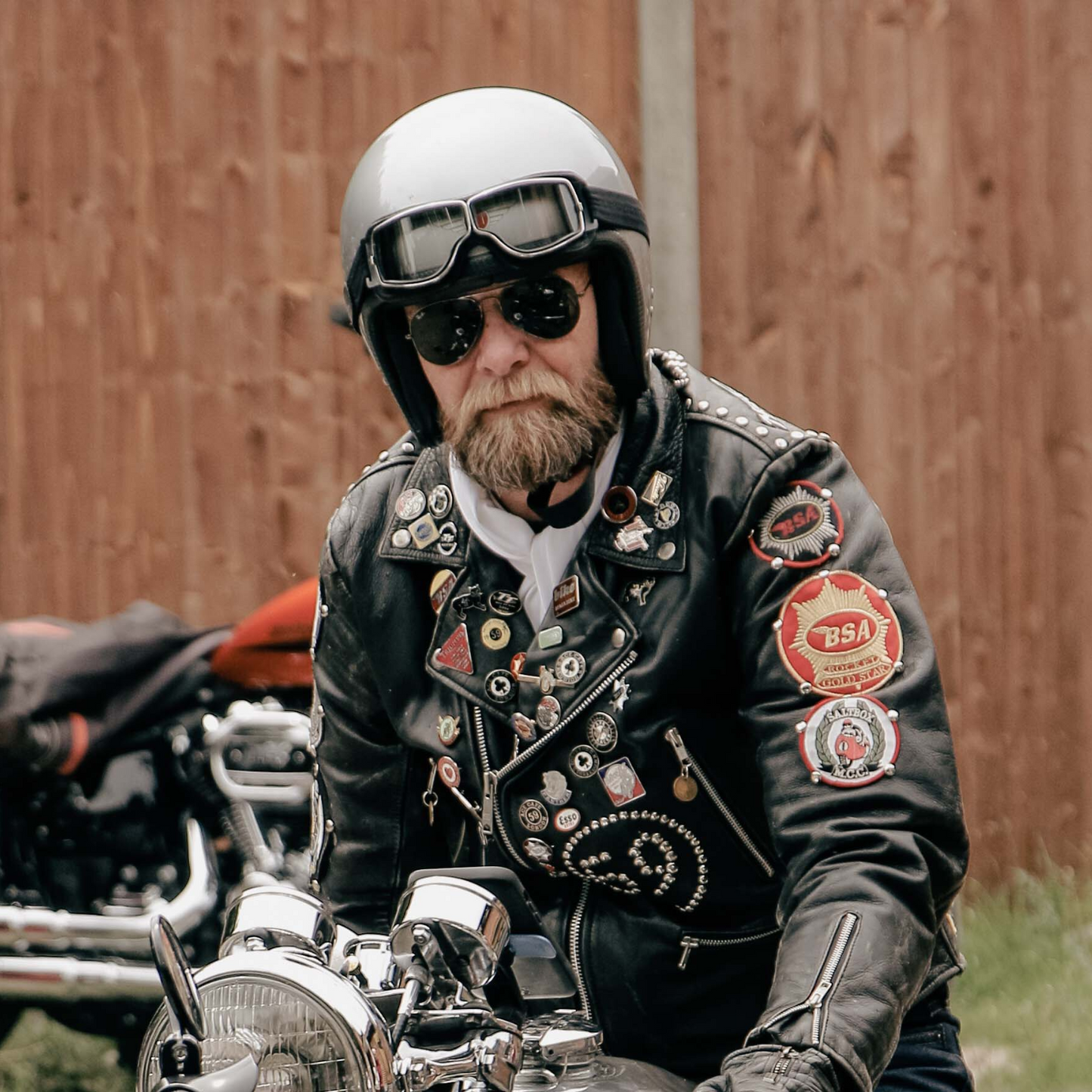 Vintage Leather Motorcycle Goggles