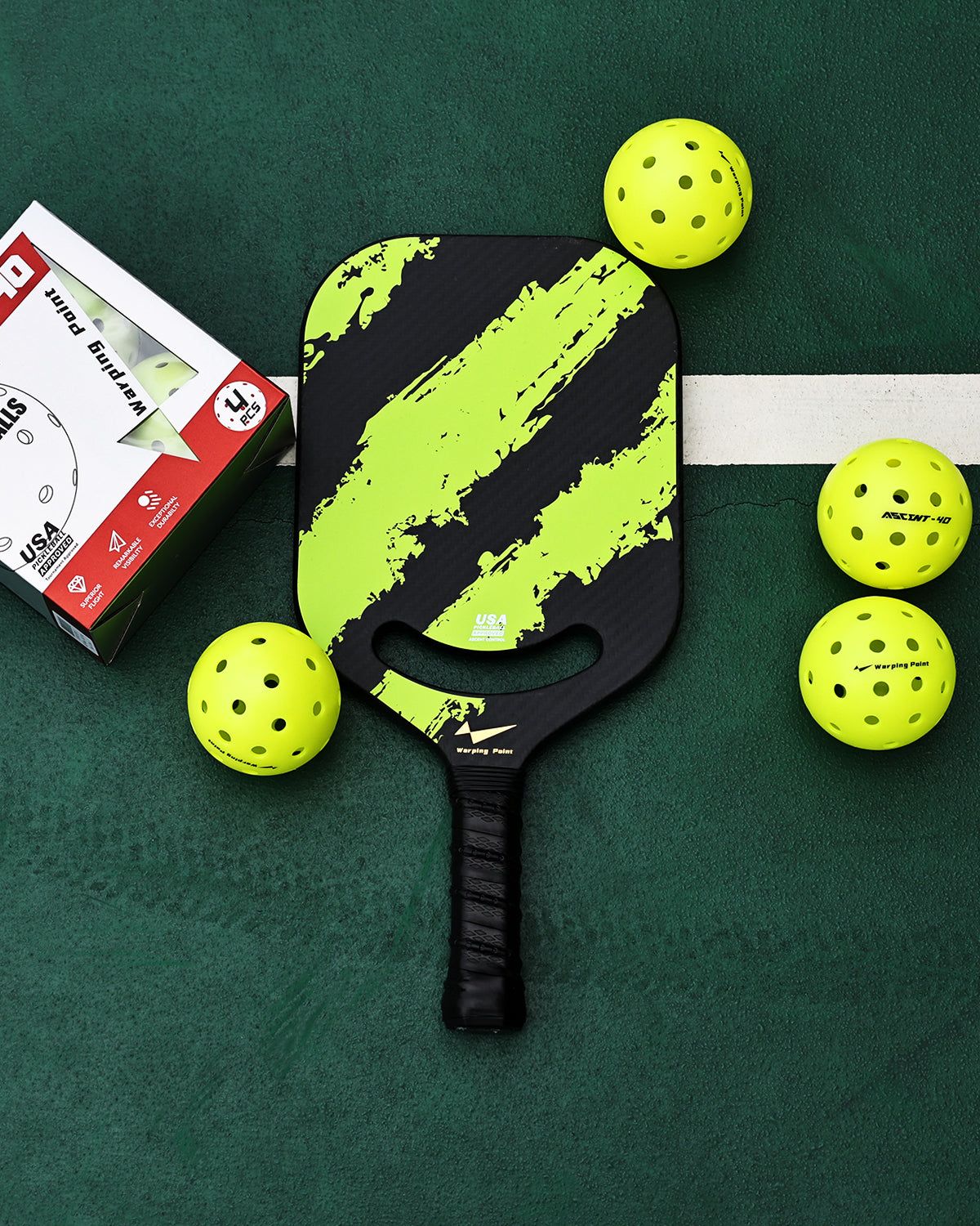 ASCENT OUTDOOR TOURNAMENT PICKLEBALLS - 4 PACK