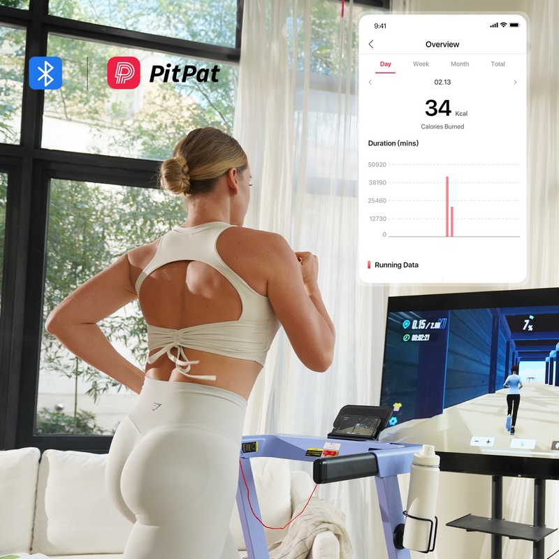 DeerRun A1 Pro Move+ 6% Incline Foldable Treadmill——Upgraded Chip & NFC Support | 350Lbs, 10mph