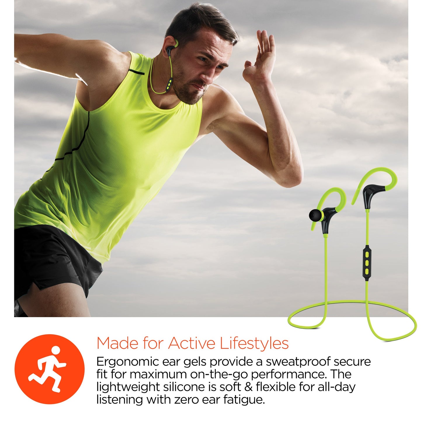 HyperGear Marathon Sport Wireless Bluetooth Earphones (MARPHONES-PRNT)