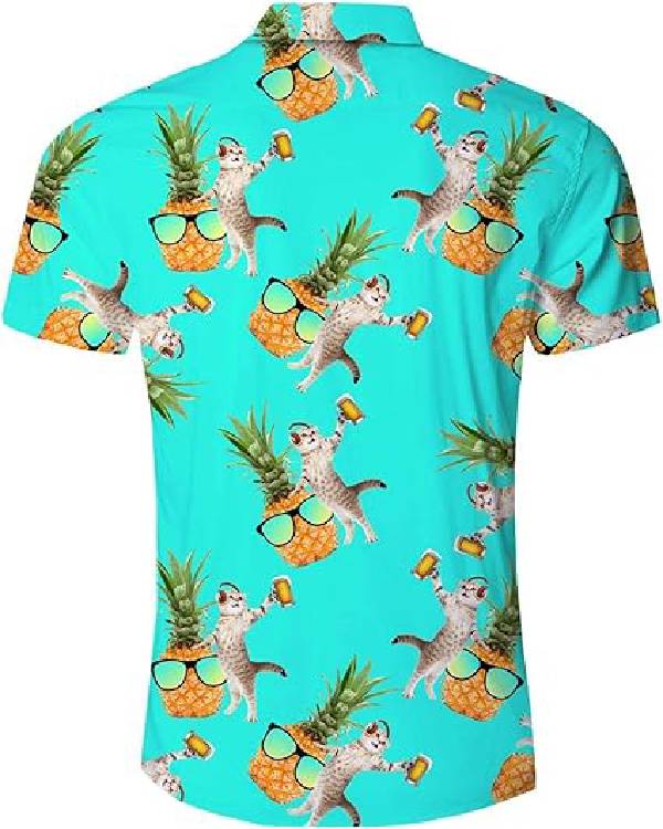 House of Cats Ivo Graham Cat Pineapple Hawaiian Shirt