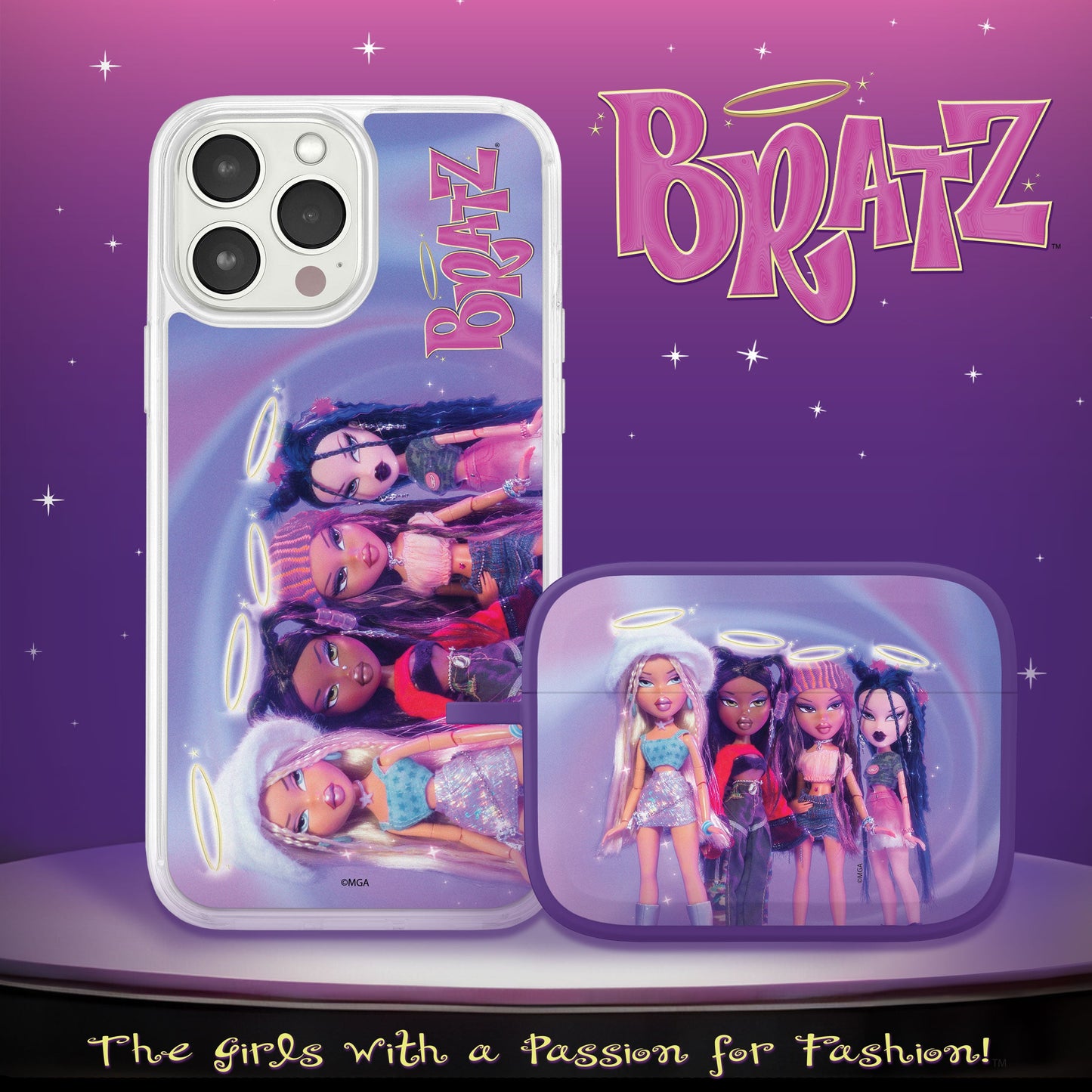 Bratz® Classic HD Apple iPhone 13 Mag-Safe Phone Case and AirPods Pro Combo Package