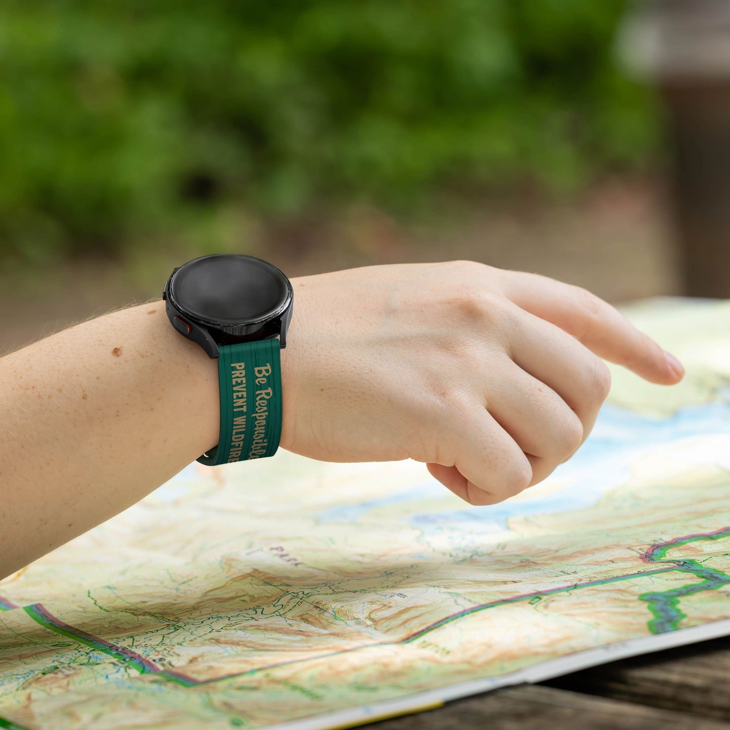 Smokey Bear Classic HD Watchband for Samsung, Garmin, Fossil, and More