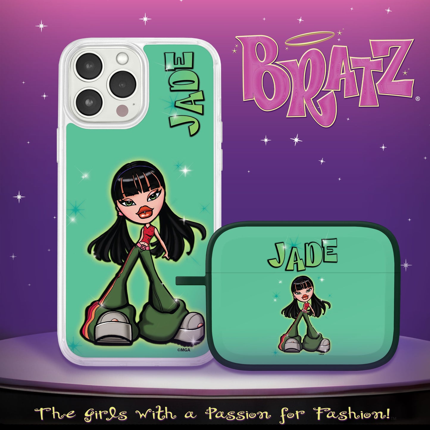 Bratz® Passion For Fashion HD Apple iPhone 12 Mag-Safe Phone Case and AirPods Pro Combo Package