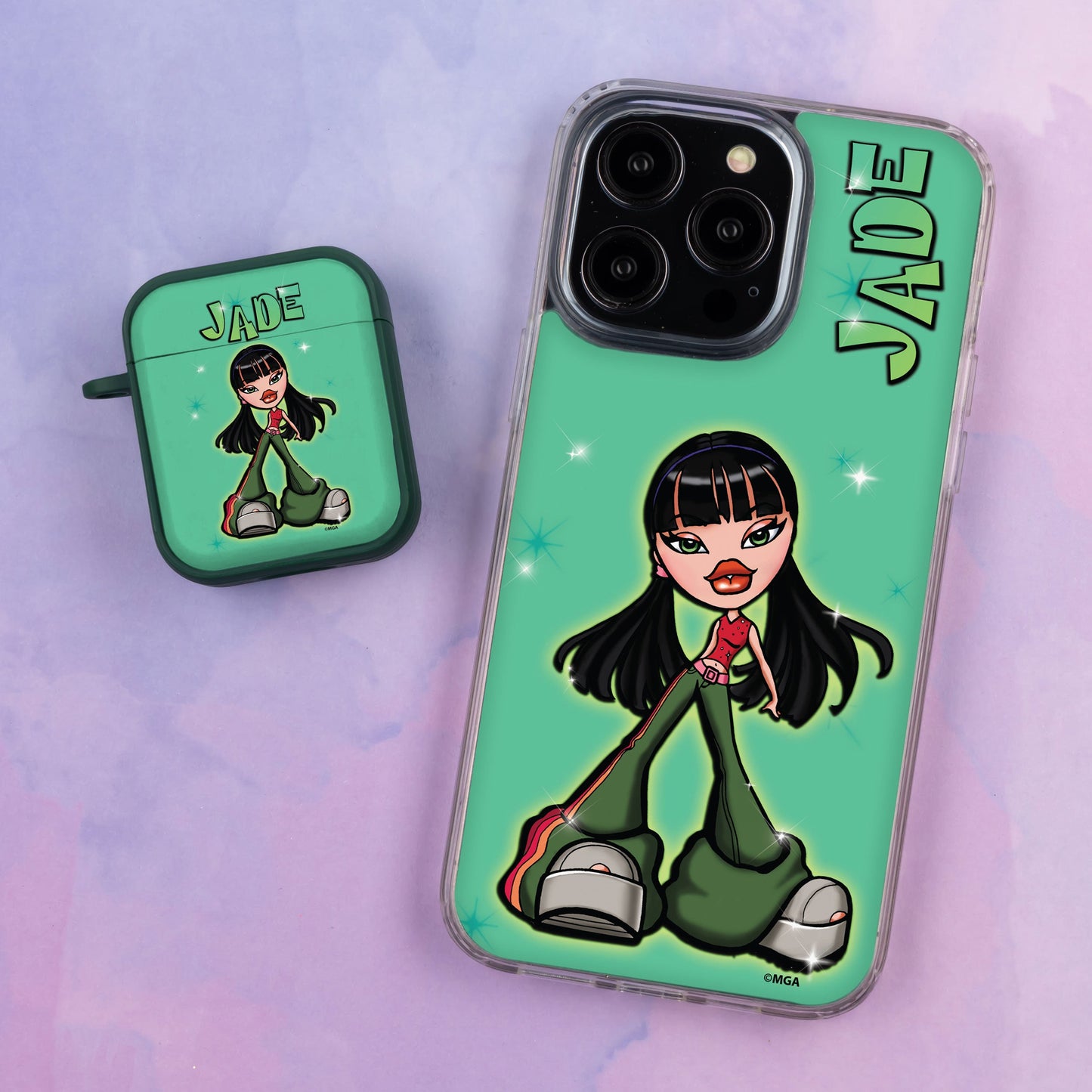 Bratz® Passion For Fashion HD Apple iPhone 14 Mag-Safe Phone Case and AirPods Gen 1 & 2 Combo Package