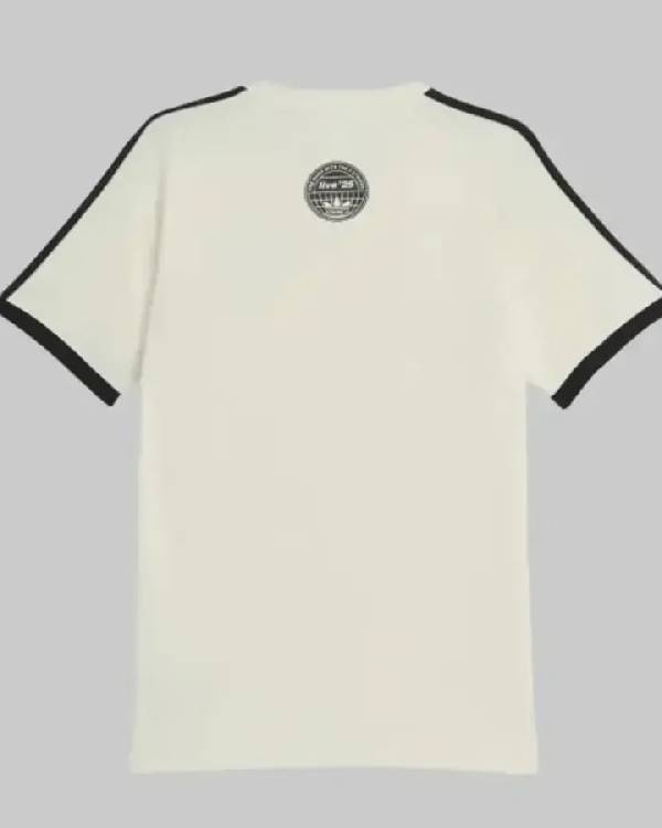 Adidas X Oasis Tour 3 Stripes Cream T-Shirt
