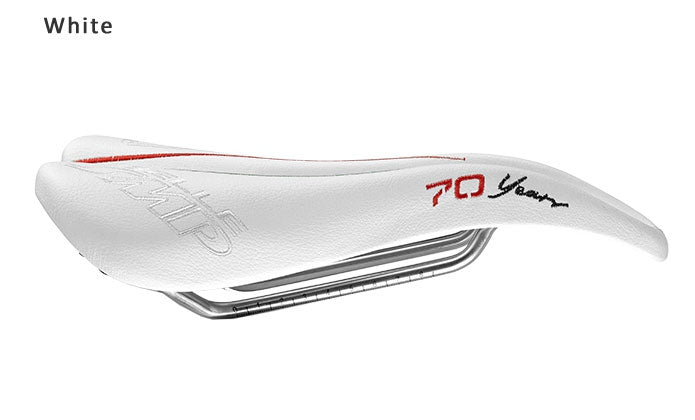 Selle SMP Stratos Saddle with Steel Rails (70th Anniversary White)