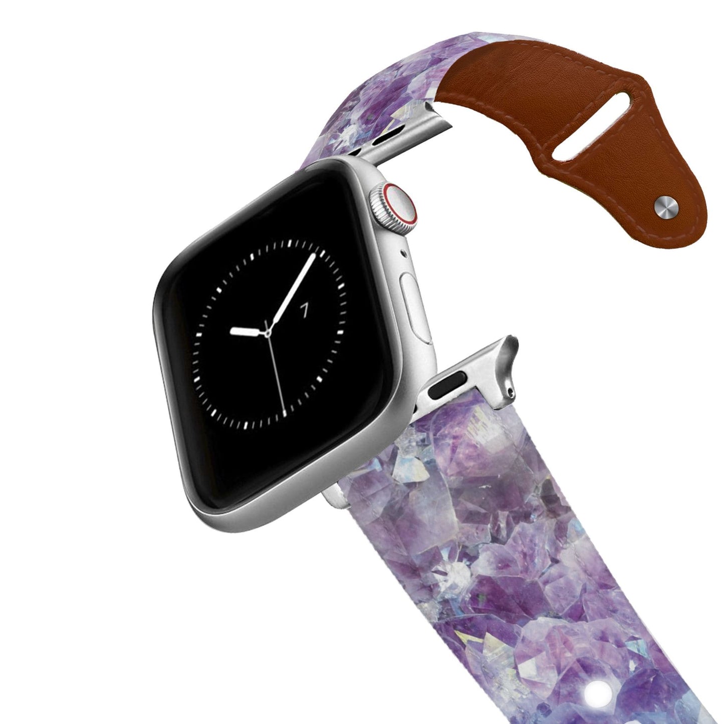 Amethyst Leather Apple Watch Band