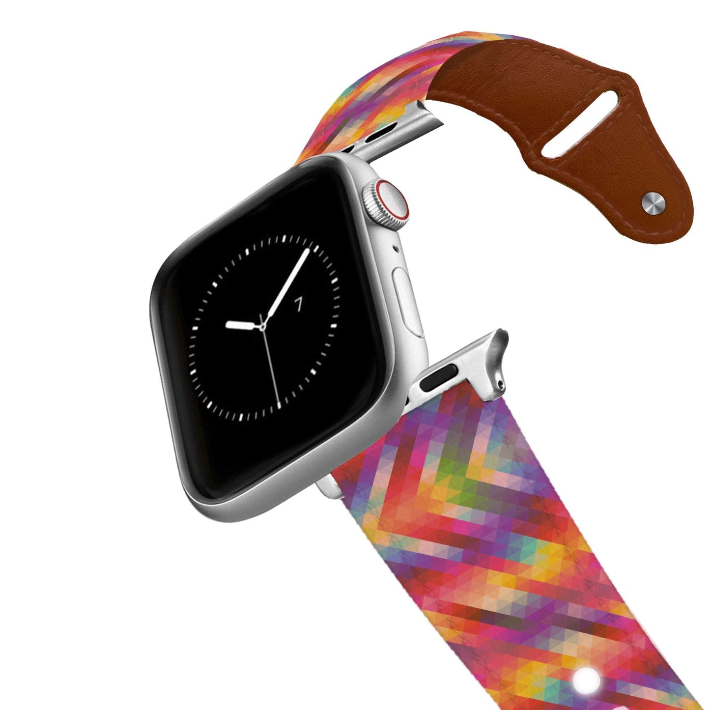 Bright Geometric Leather Apple Watch Band