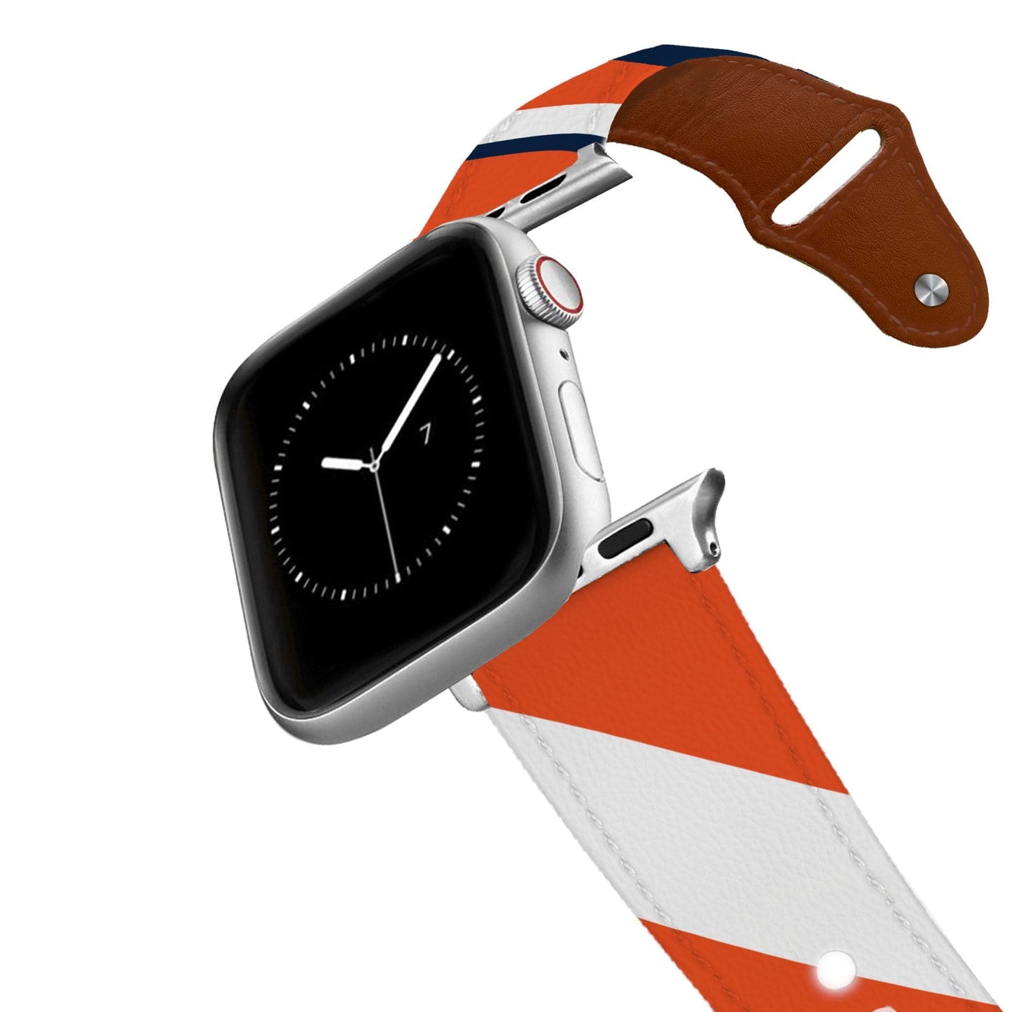 Denver Football Color Block Team Spirit Leather Apple Watch Band