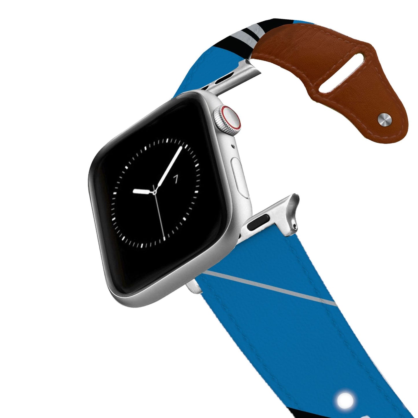 Detroit Football Color Block Team Spirit Leather Apple Watch Band