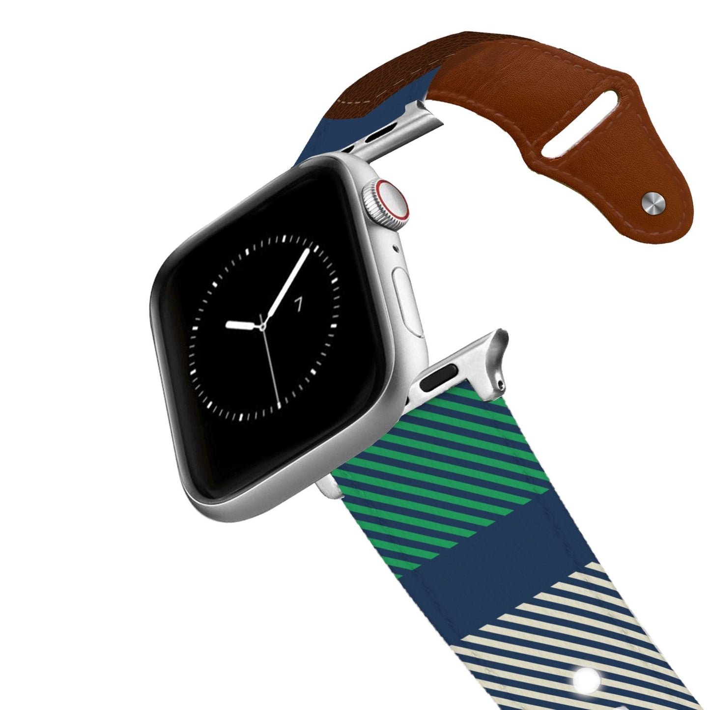 Golf Plaid Leather Apple Watch Band