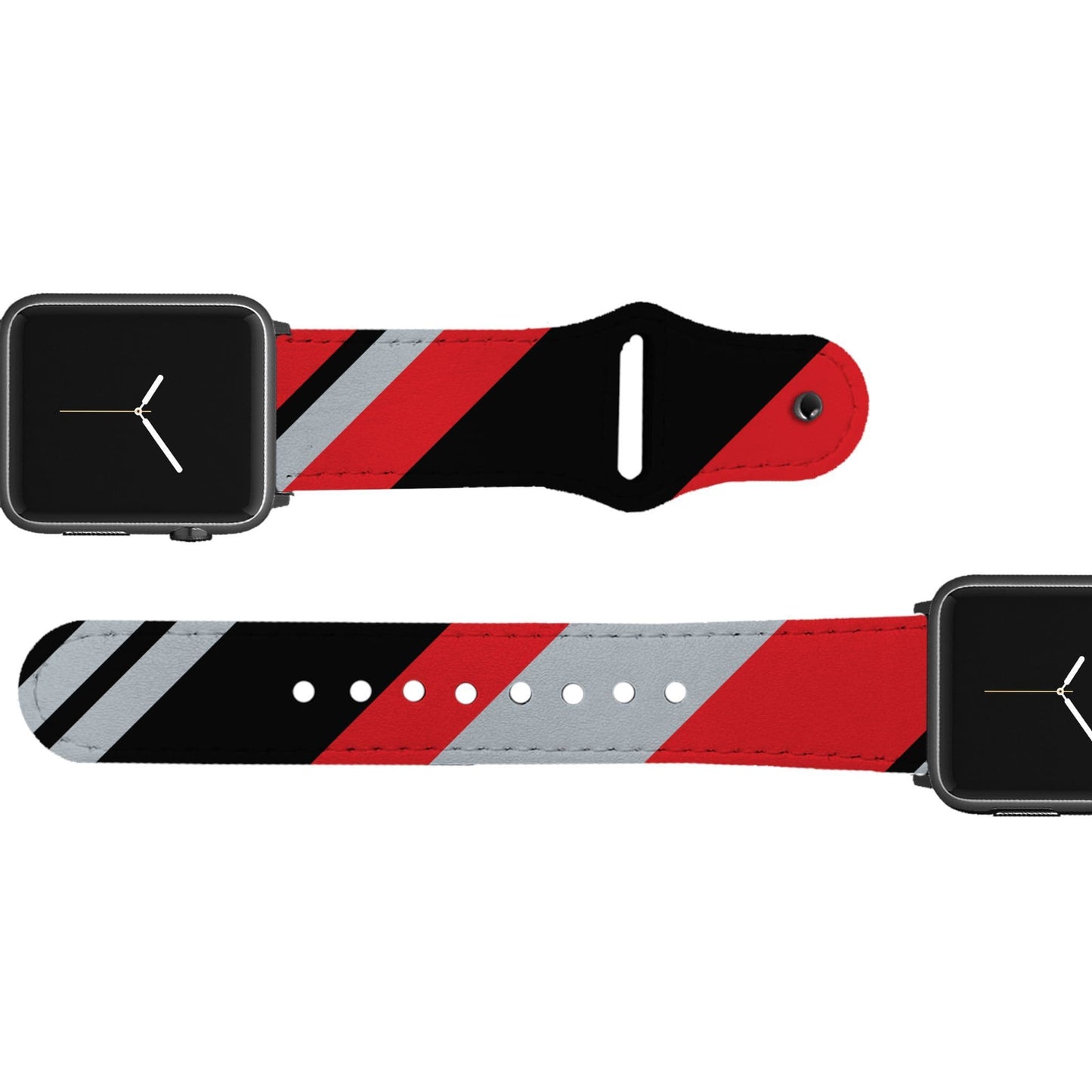 Tampa Bay Football Color Block Team Spirit Leather Apple Watch Band