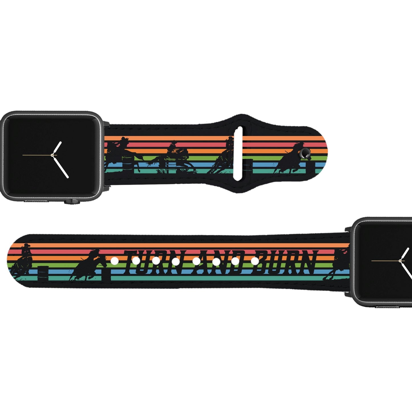 Turn And Burn Leather Apple Watch Band
