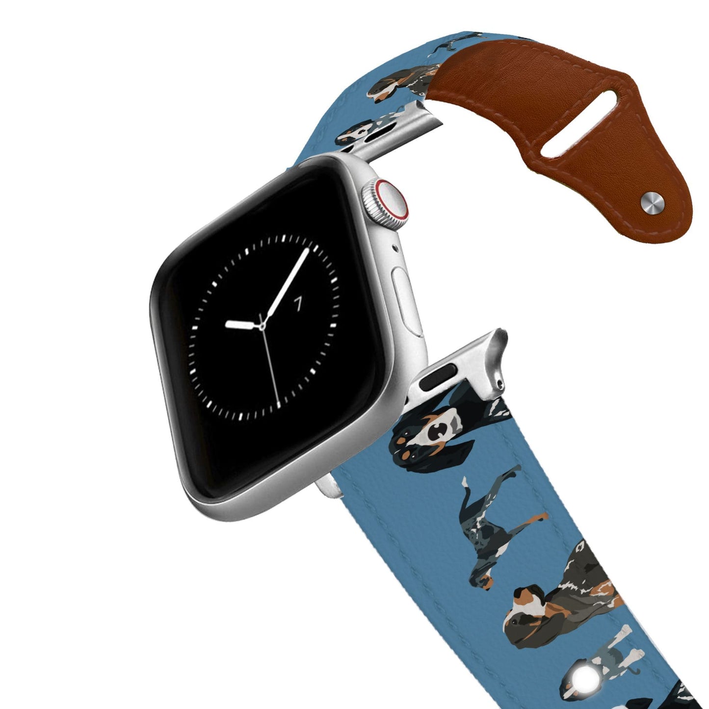 Bluetick Coonhound Leather Apple Watch Band