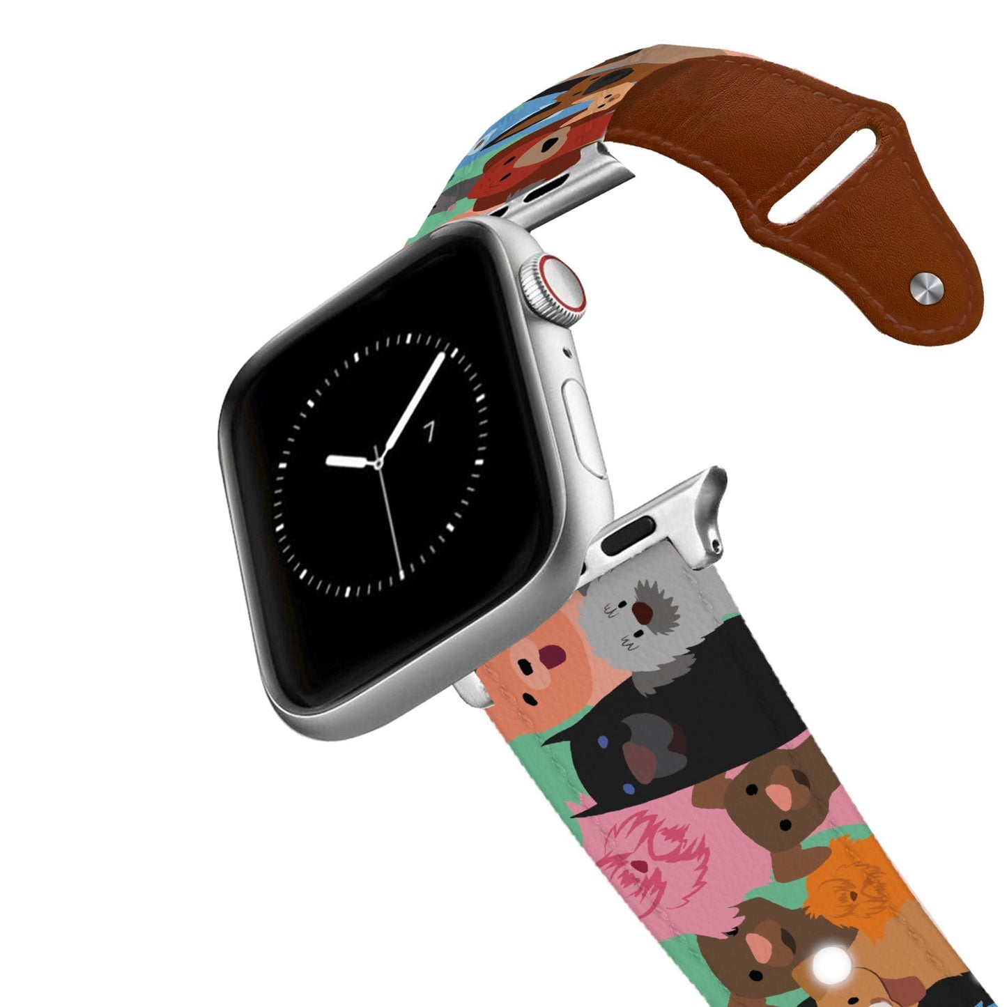 Dog Party Leather Apple Watch Band