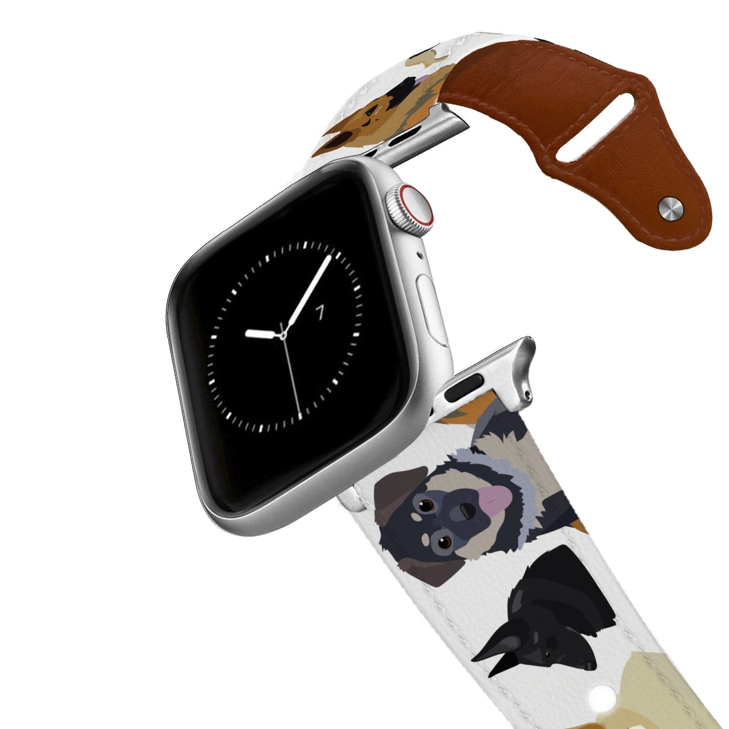 German Shepherd Leather Apple Watch Band