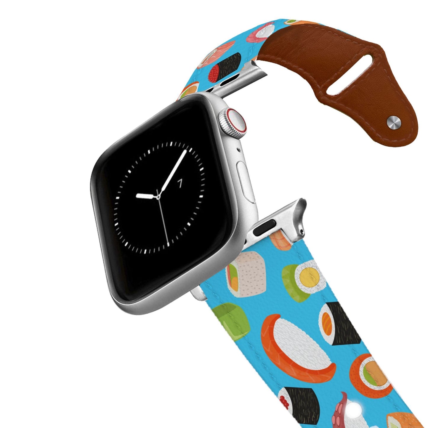 Roll With It Blue Leather Apple Watch Band