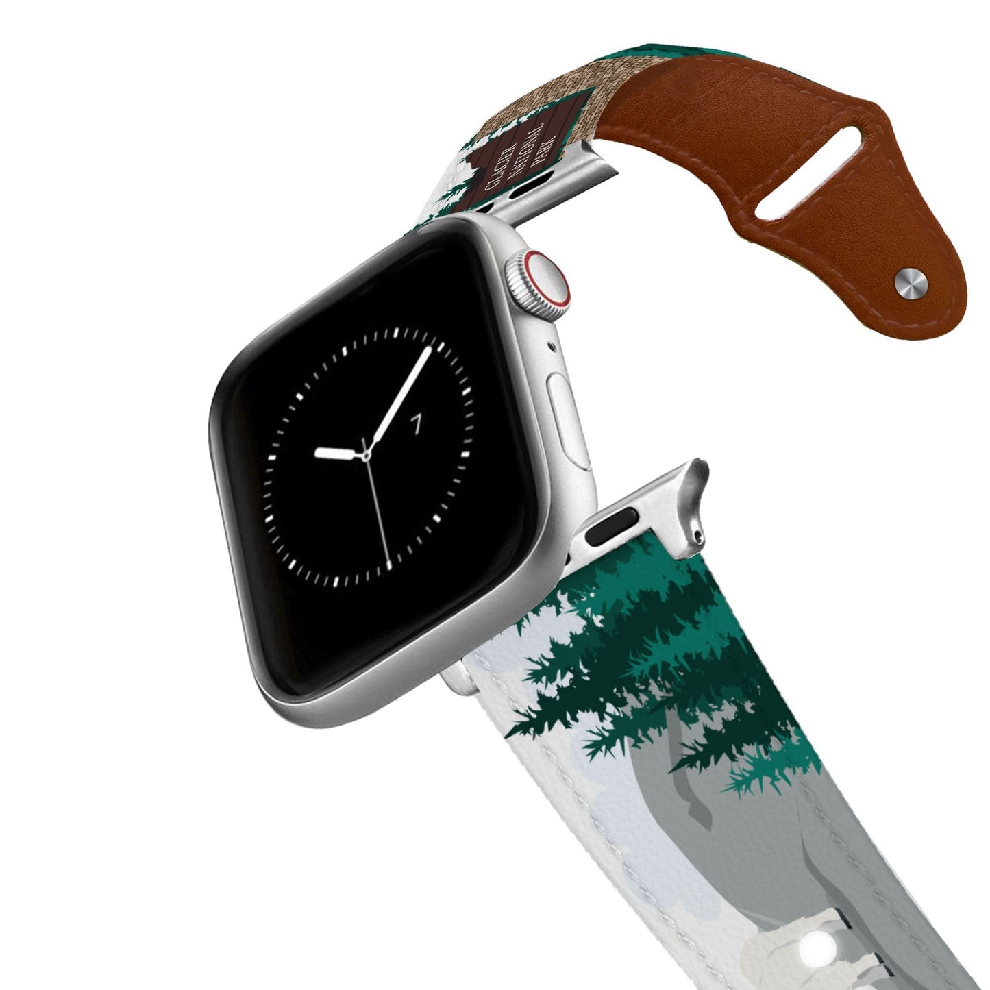 Glacier National Park Leather Apple Watch Band