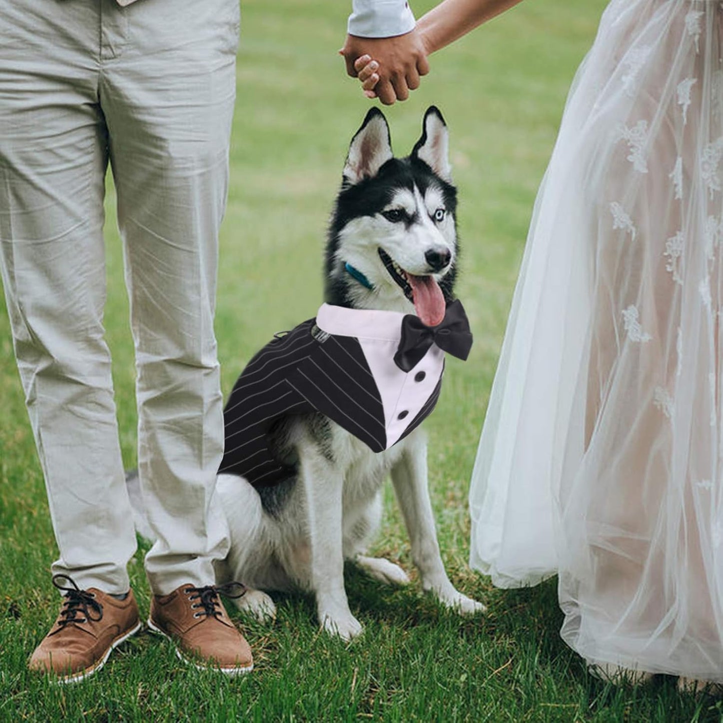 Dog Tuxedo Suit with Bow Tie – Wedding & Formal Outfit