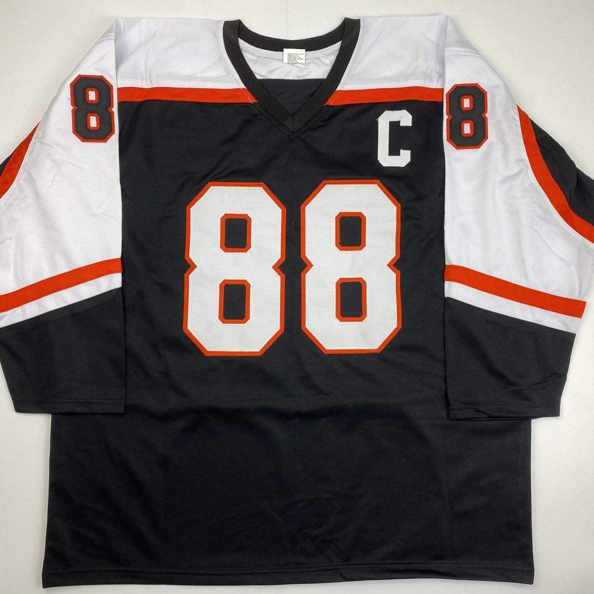 Autographed/Signed Legion of Doom Eric Lindros, John LeClair & Mikail Renberg Philadelphia Black Hockey Jersey JSA COA