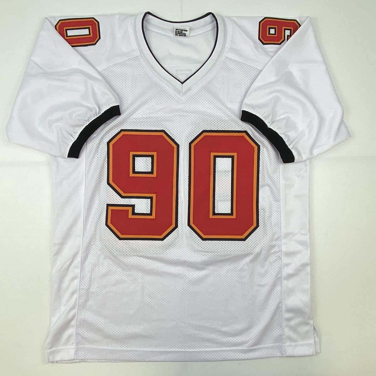 Autographed/Signed Jason Pierre-Paul Tampa Bay White Football Jersey Beckett BAS COA