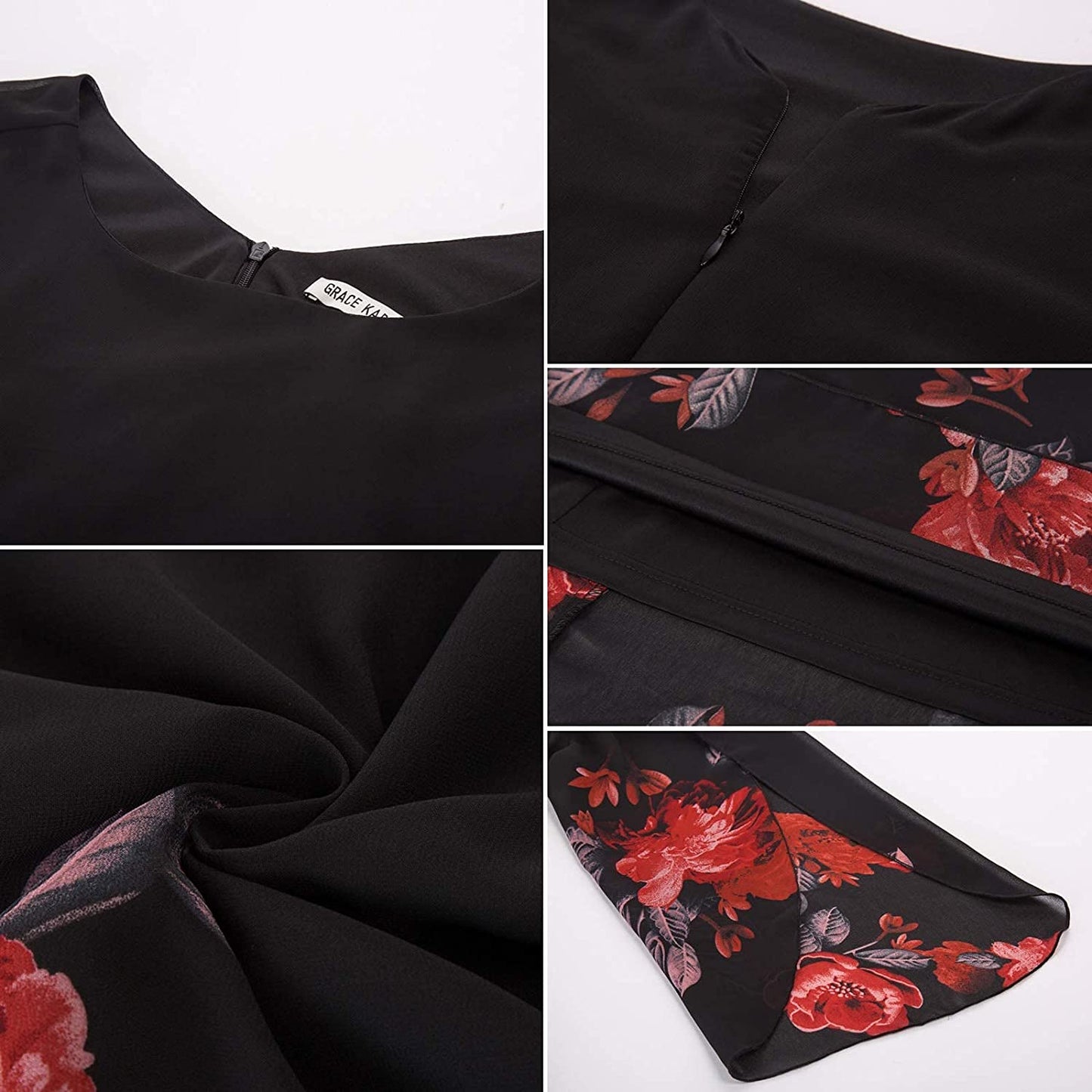 GRACE KARIN Women Loose Chiffon Dress Elegant Evening Dress for Cocktail Party