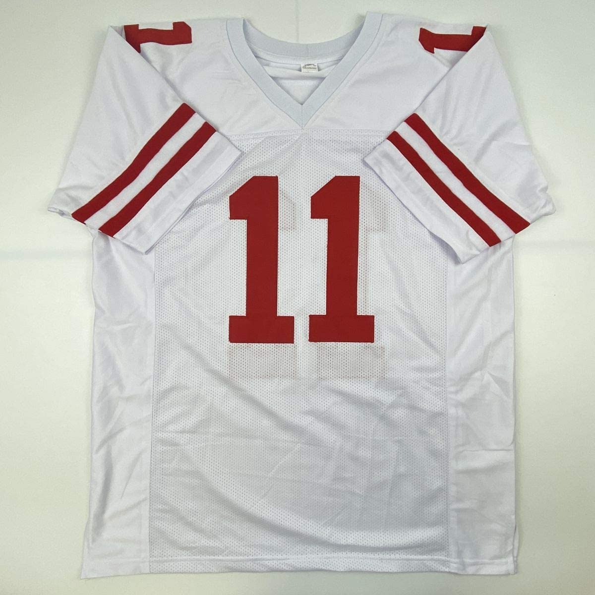 Autographed/Signed Brandon Aiyuk San Francisco White Football Jersey Beckett BAS COA