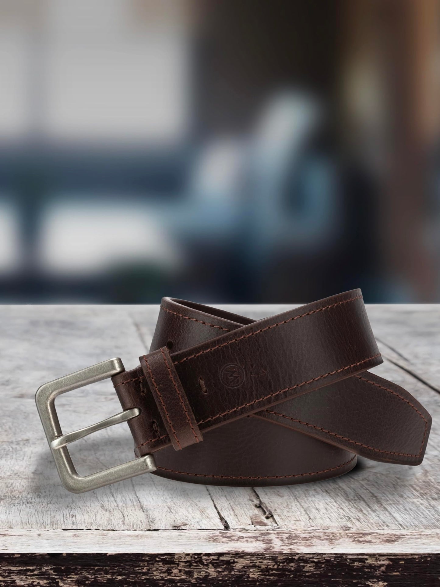 Wrangler Men’s Leather Country Casual Every Day Dress Belt for Jeans,Brown 36