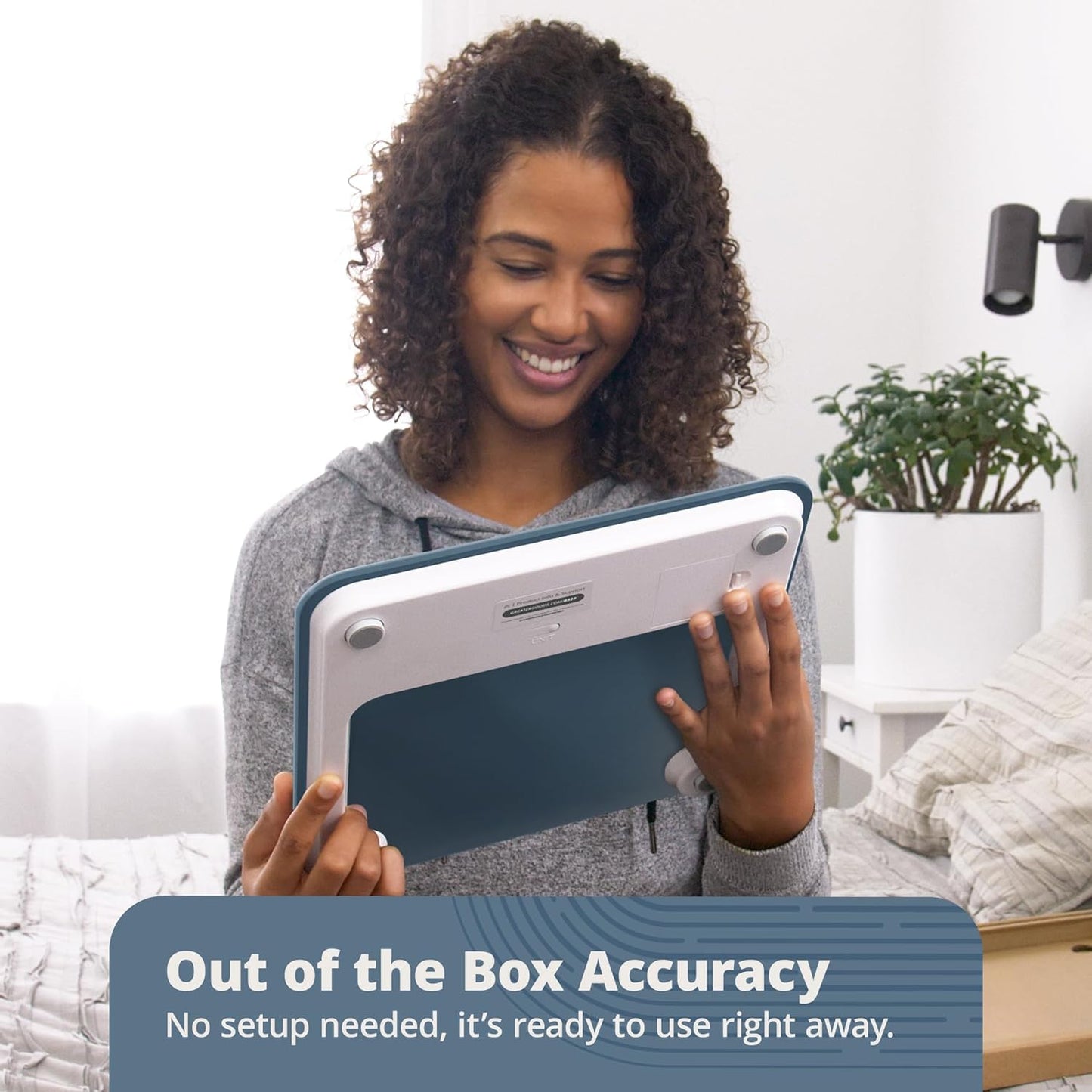 Greater Goods AccuCheck Scale for Body Weight, Bathroom Scale, Designed in St Louis, Ash Grey