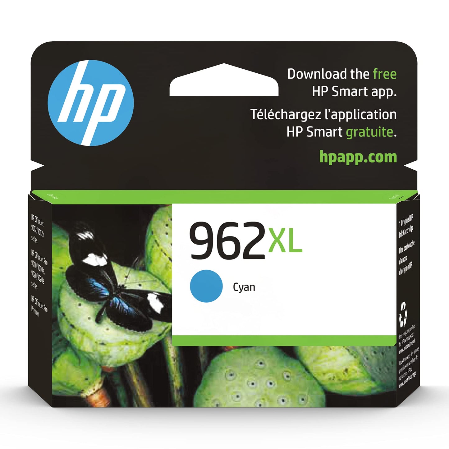 HP 962XL Cyan High-yield Ink Cartridge for OfficeJet 9010 9020 Series 3JA00AN