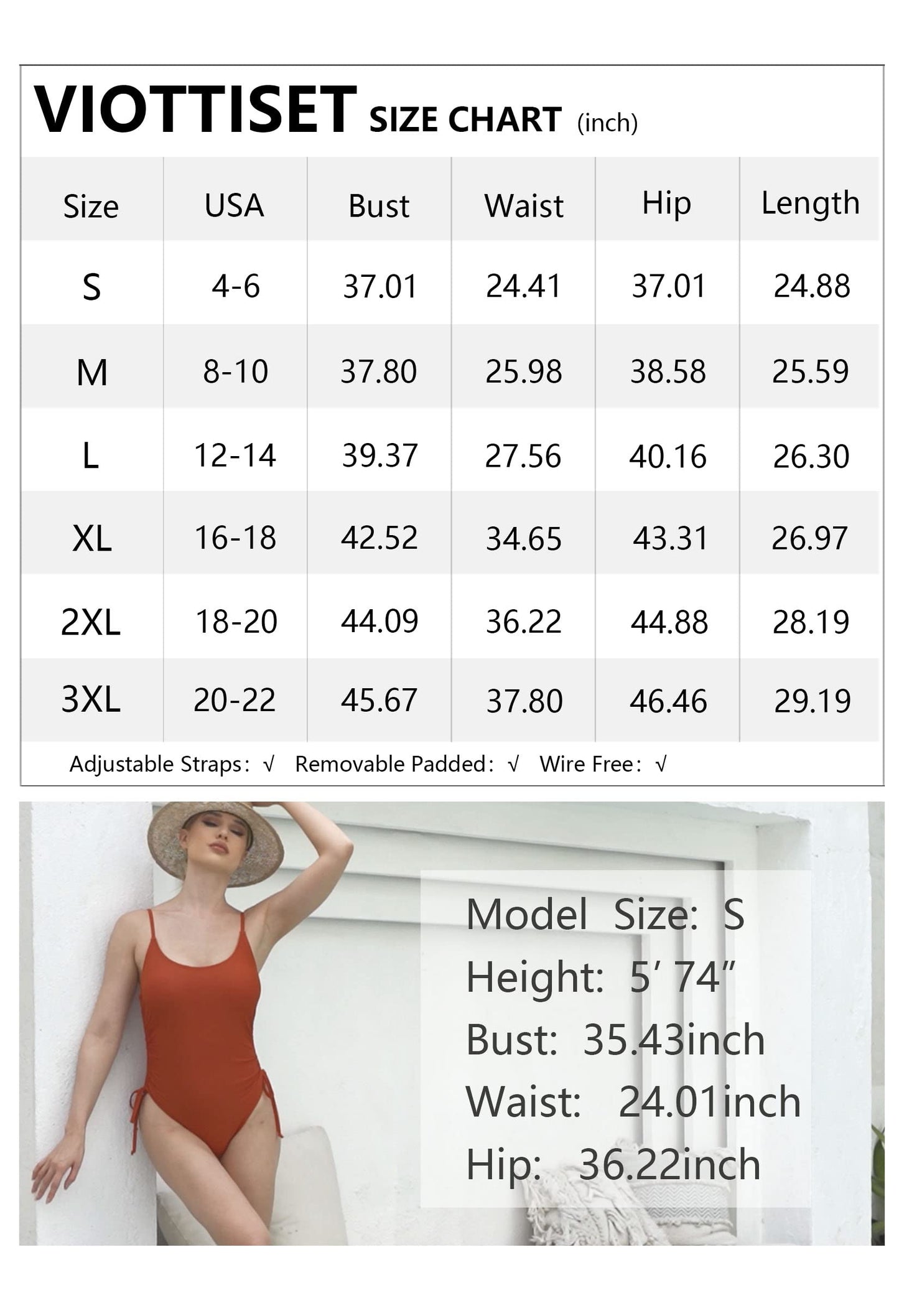 Viottiset Women's One Piece Swimsuit Ruched Drawstring High Cut Cheeky Bikini Bathing Suit Turquoise Large