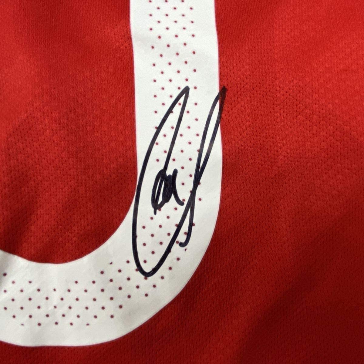 Framed Autographed/Signed Christian Pulisic 35x39 United States USA Red Soccer Jersey Beckett BAS COA