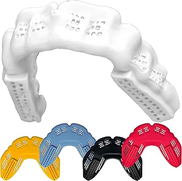 Braces Mouthguard, BulletProof: World‰۪s Thinnest & Strongest Sports Mouth Guard for Braces! Football Basketball Hockey Lacrosse Rugby BJJ MMA Boxing & Sleeping Mouthpiece. Adult Youth Kids Mouth Piece