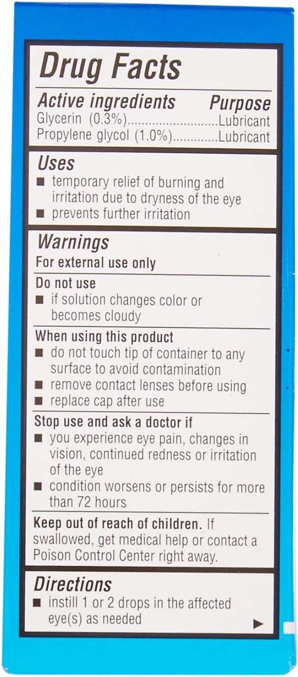 Advanced Eye Relief Eye Drops by Bausch & Lomb, for Dry Eyes & Redness Relief, 30 mL